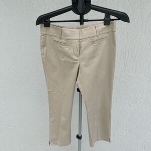 Ann Taylor Cambridge Crop Size 4P Beige Womens Pants Back Sewn In Seam